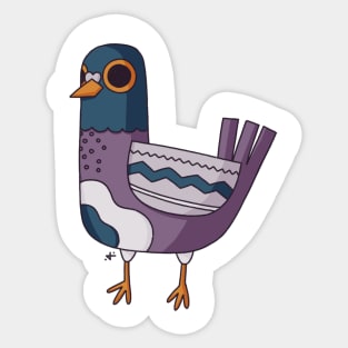 Pigeon Number Three Sticker